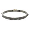 Image 2 : 6.40 TCW BLACK DIAMOND SPIKE ROUND BANGLE- LARGE SIZE 14K  GOLD & SILVER