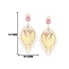 Image 1 : 3.94 TCW 18K GOLD MAMMOTH , PinK Sapphire & DIAMOND EARRING