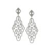 Image 1 : 3.66 TCW DIAMOND CHANDELIER EARRING 14K  GOLD & SILVER