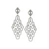 Image 1 : 3.66 TCW DIAMOND CHANDELIER EARRING 14K  GOLD & SILVER