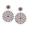 Image 1 : 8.96 TCW RUBY & DIAMOND EARRING 14K  GOLD & SILVER