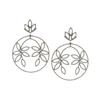 Image 1 : 4.88 TCW DIAMOND ROUND FLOWER EARRING  GOLD & SILVER