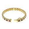 Image 2 : 11.72 TCW 18K GOLD  RUBY & WHITE DIAMOND OVAL BANGLE