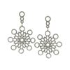 Image 1 : 4.94 TCW DIAMOND DESIGNER EARRING 14K  GOLD & SILVER