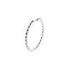 Image 2 : 2.76 TCW 14K GOLD WHITE & BLACK DIAMOND ROUND HOOP EARRING