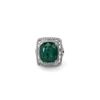 Image 1 : 9.30 TCW DIAMOND & BRAZILIAN EMERALD 14K GOLD RING SIZE 7