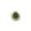 Image 1 : 7.50 TCW DIAMOND & BRAZILIAN EMERALD 14K GOLD RING SIZE 6.5