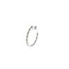 Image 3 : 0.93 TCW 14K GOLD WHITE & YELLOW DIAMOND ROUND HOOP EARRING