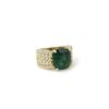 Image 2 : 6.18 TCW DIAMOND & BRAZILIAN EMERALD 14K GOLD RING SIZE 7