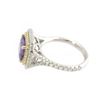 Image 3 : 4.14 TCW 14K GOLD PURPLE SAPPHIRE & DIAMOND RING