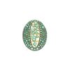 Image 2 : 9.58 TCW EMERALD OVAL RING 14K GOLD & SILVER