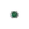 Image 1 : 5.54 TCW DIAMOND & BRAZILIAN EMERALD 14K GOLD RING SIZE 6.75