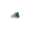 Image 2 : 5.54 TCW DIAMOND & BRAZILIAN EMERALD 14K GOLD RING SIZE 6.75