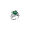 Image 4 : 5.54 TCW DIAMOND & BRAZILIAN EMERALD 14K GOLD RING SIZE 6.75