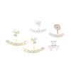 Image 1 : 1.15 TCW 14K GOLD WHITE DIAMOND DESIGNER EARRING
