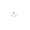 Image 2 : 1.15 TCW 14K GOLD WHITE DIAMOND DESIGNER EARRING