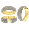 Image 1 : 17.03 TCW DIAMOND SINGLE CUT ROUND BANGLE - 13 LINES 14K GOLD