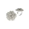Image 1 : 5.94 TCW 18K GOLD WHITE DIAMOND FLOWER RING