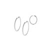 Image 1 : 1.91 TCW 14K GOLD WHITE DIAMOND OVAL HOOP EARRING