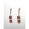 Image 1 : 8.15 TCW DIAMOND & TOURMALINE EARRING 14K ROSE GOLD