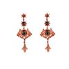 Image 1 : 8.64 TCW ROSE GOLD DIAMOND EARRING 14K GOLD