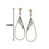 Image 1 : 3.34 TCW DIAMOND DESIGNER SPIDER EARRING 18K GOLD & SILVER