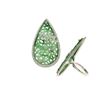 Image 1 : 14.07 TCW DROP SHAPE JADE & DIAMOND RING 18K White GOLD