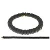 Image 1 : 23.54 TCW BLACK SPINEL STRETCH BRACELET 14K GOLD & SILVER