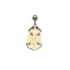 Image 2 : 2.16 TCW MAMMOTH, Emerald & DIAMOND EARRING over 0.925 Silver