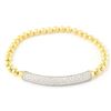 Image 2 : 1.77 TCW 14KGOLD  DIAMOND BAR STRETCH BRACELET