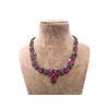 Image 1 : 102.50 TCW RUBY & DIAMOND DESIGNER NECKLACE 14K  GOLD & SILVER