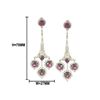 Image 1 : 13.83 TCW Rhodolite & FANCY DIAMOND EARRINGGOLD & SILVER