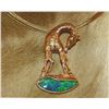 Image 1 : Opal and Diamon Giraffe Pendant