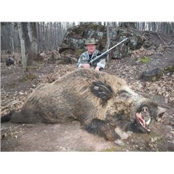 Upper Michigan - 4 Day/3 Night Cast & Blast Package for 2 Hunters for Boar and Fishing