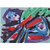 Image 1 : Karel Appel, Walking with my Bird, Lithograph