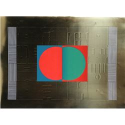 Xiu-ping Liao, Encounter, Silkscreen with Embossing on Foil Paper