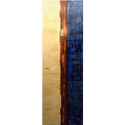 Anthony Liggins, Azul, Acrylic, Yarn and Chopsticks Painting