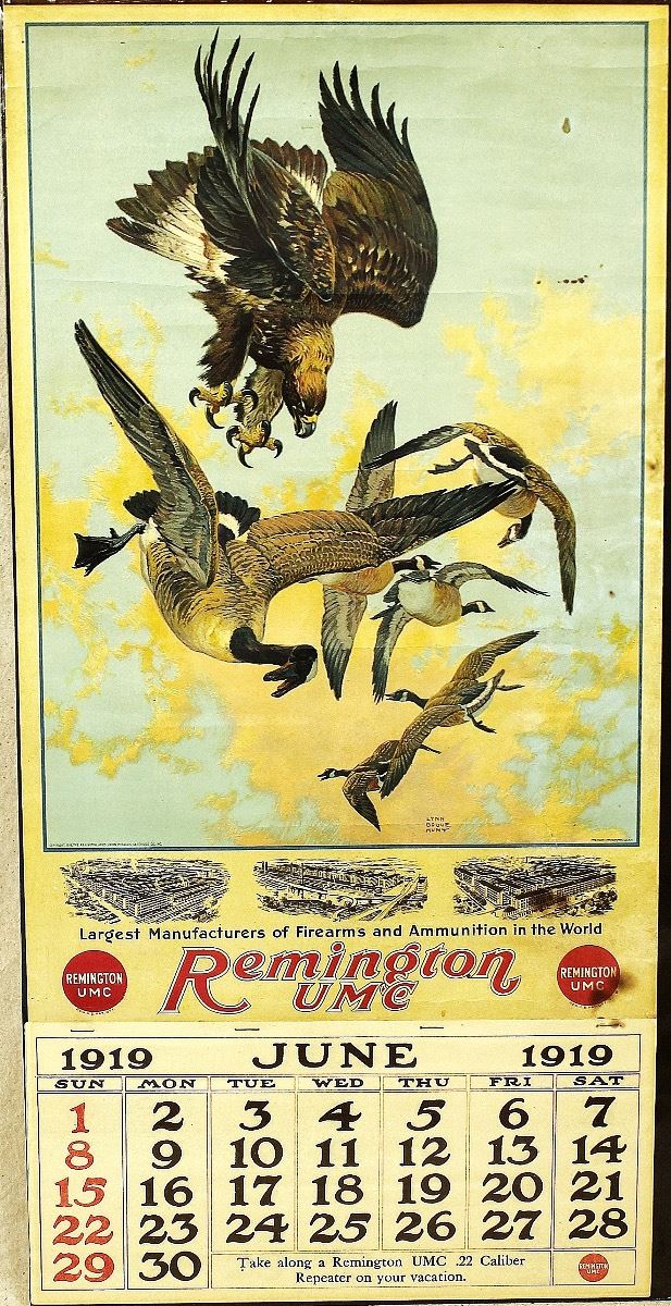 Remington UMC 1919 Calendar remington-umc-1919-calendar