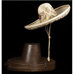 Embroidered Sombrero with Leather Box