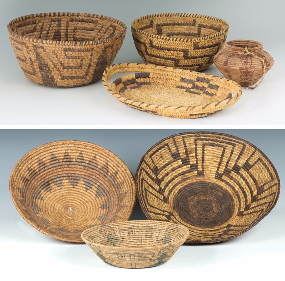 Seven Southwest Native Baskets