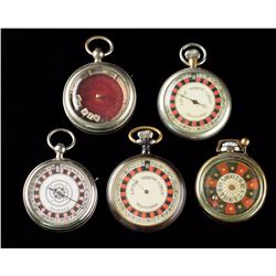 Five Antique Gambling Watches