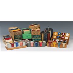 Large Collection of Old Poker Chips