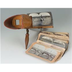 Stereoscope and Twenty-Five Stereoview Cards