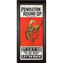 1938 Pendleton Round Up Poster