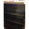 Image 2 : DARK WOOD 2 DOOR CABINET WITH OVERSHELF