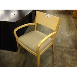 MAPLE FRAME, MAPLE BACK CLIENT CHAIR