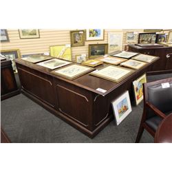 DARK WOOD TRADITIONAL L-SHAPE EXECUTIVE DESK