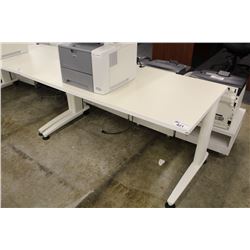 KNOLL 5' WHITE COMPUTER TABLE