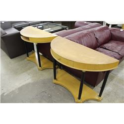 PAIR OF WILLIAM SWITZER HALF MOON HALL TABLES