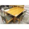 Image 1 : RUSTIC LUNCH ROOM TABLE WITH 5 CHAIRS